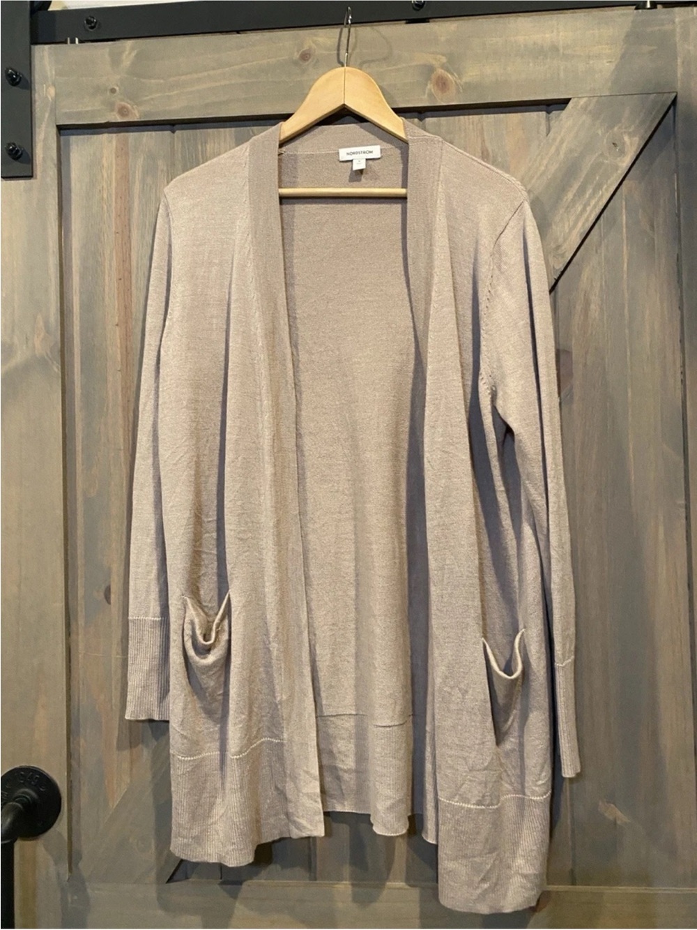 Nordstrom Open-Front Long Cardigan Sweater - Beige